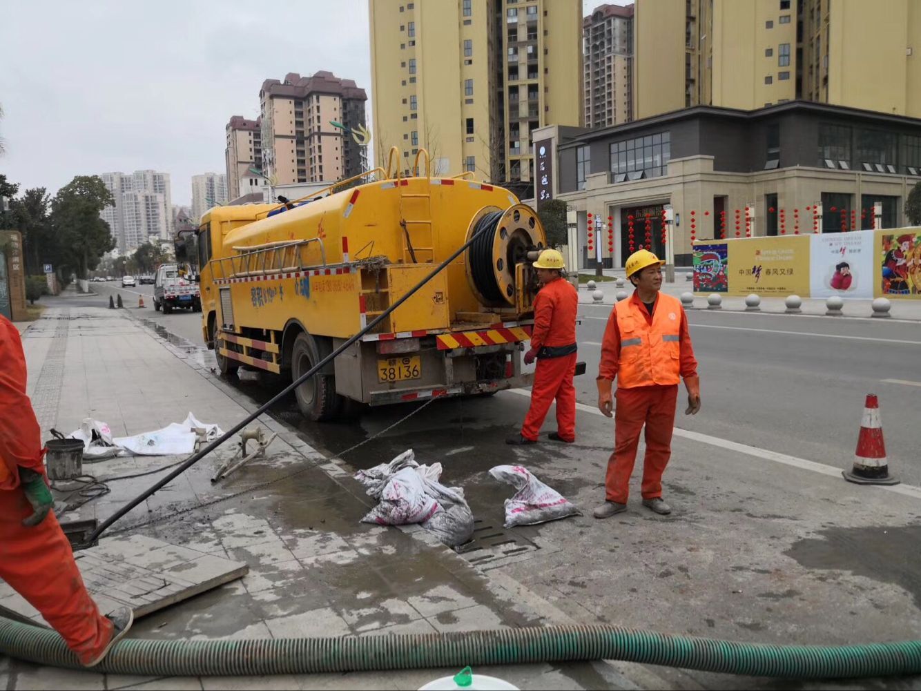 竹根滩镇排污管道清淤-管道清洗